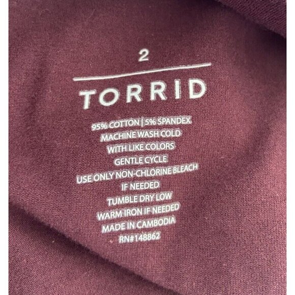 NWT Torrid Dress Bodycon Mock Neck Sleeveless Maroon Size 2 2X 18 20 New - Picture 5 of 5